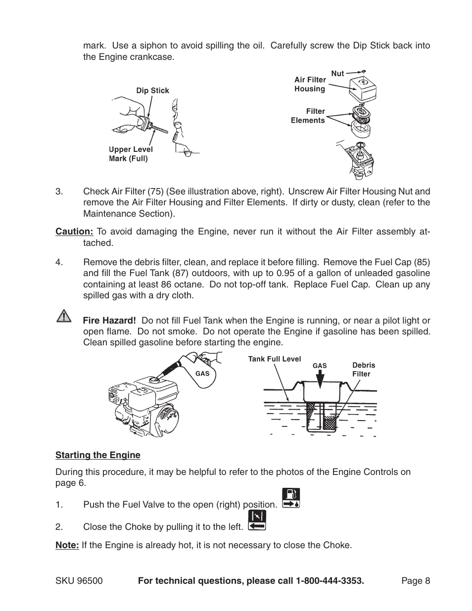 Harbor Freight Tools 96500 User Manual | Page 8 / 20