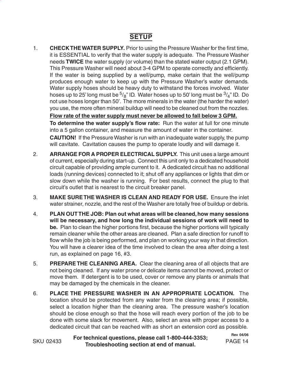 Harbor Freight Tools 2433 User Manual | Page 14 / 24