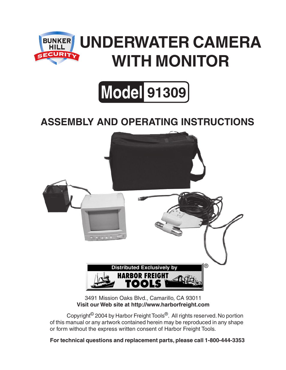 Harbor Freight Tools 91309 User Manual | 7 pages