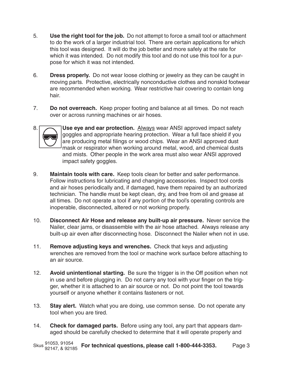 Harbor Freight Tools 91053 User Manual | Page 3 / 12
