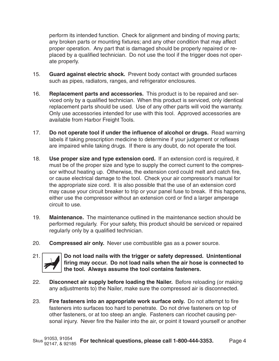 Harbor Freight Tools 91053 User Manual | Page 4 / 12