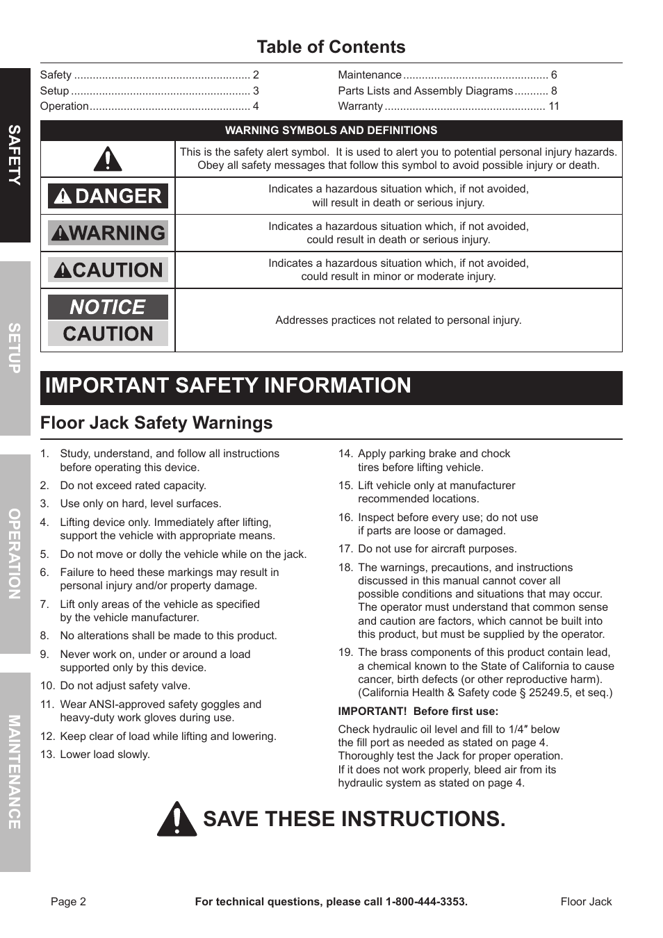 Harbor Freight Tools 68048 User Manual | Page 2 / 12