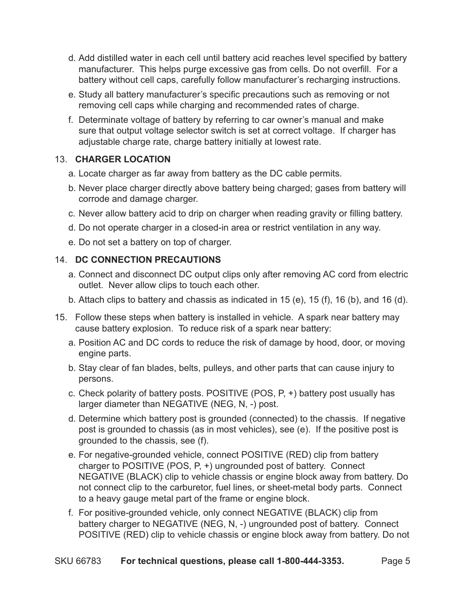 Harbor Freight Tools 66783 User Manual | Page 5 / 12