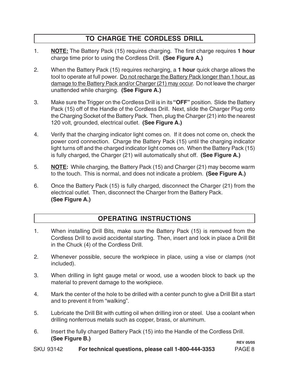 Harbor Freight Tools 93142 User Manual | Page 8 / 12