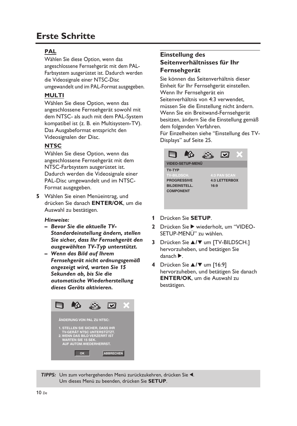 Erste schritte | Yamaha DV-C6860 User Manual | Page 86 / 148