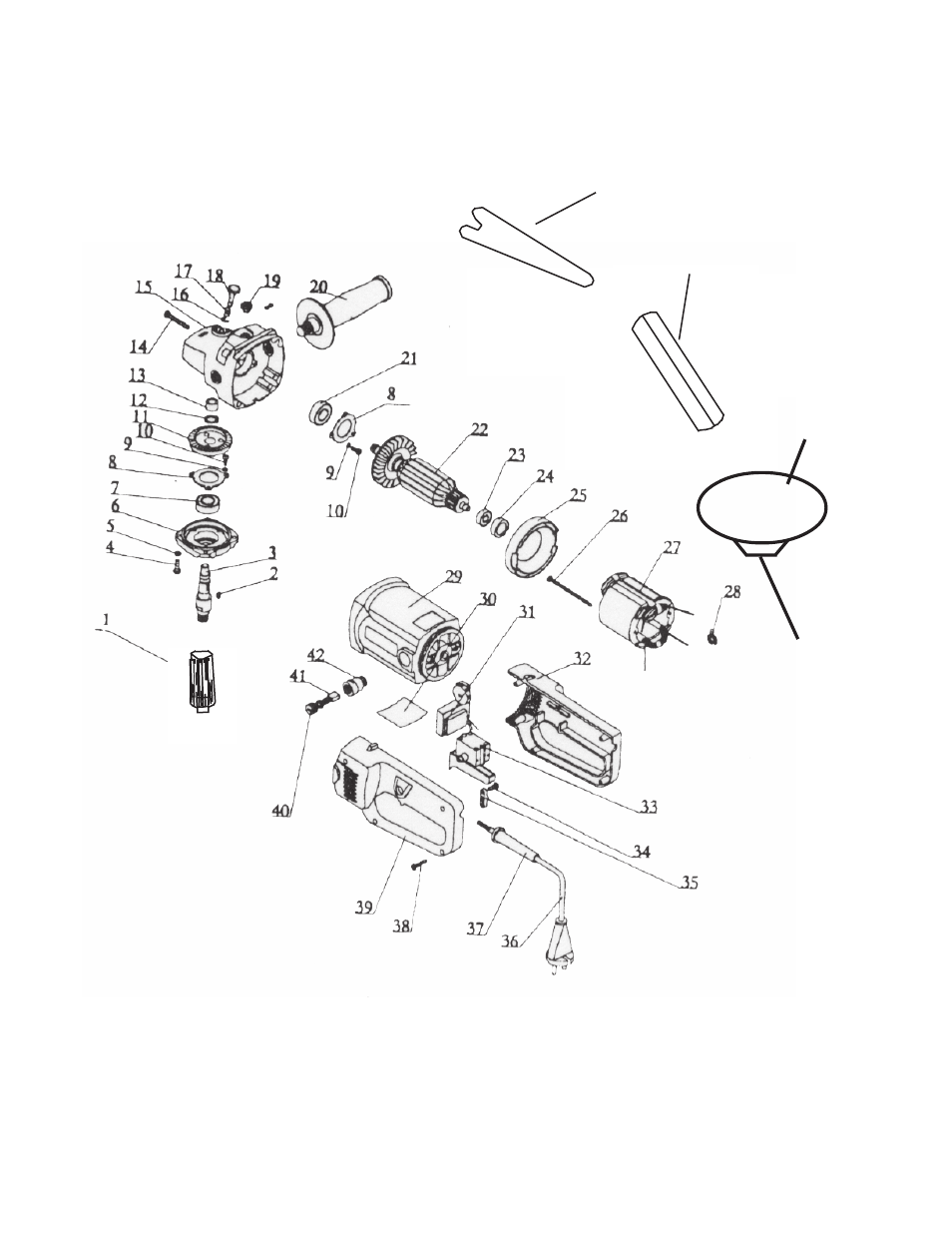 Parts list | Harbor Freight Tools CHICAGO 46507 User Manual | Page 12 / 12