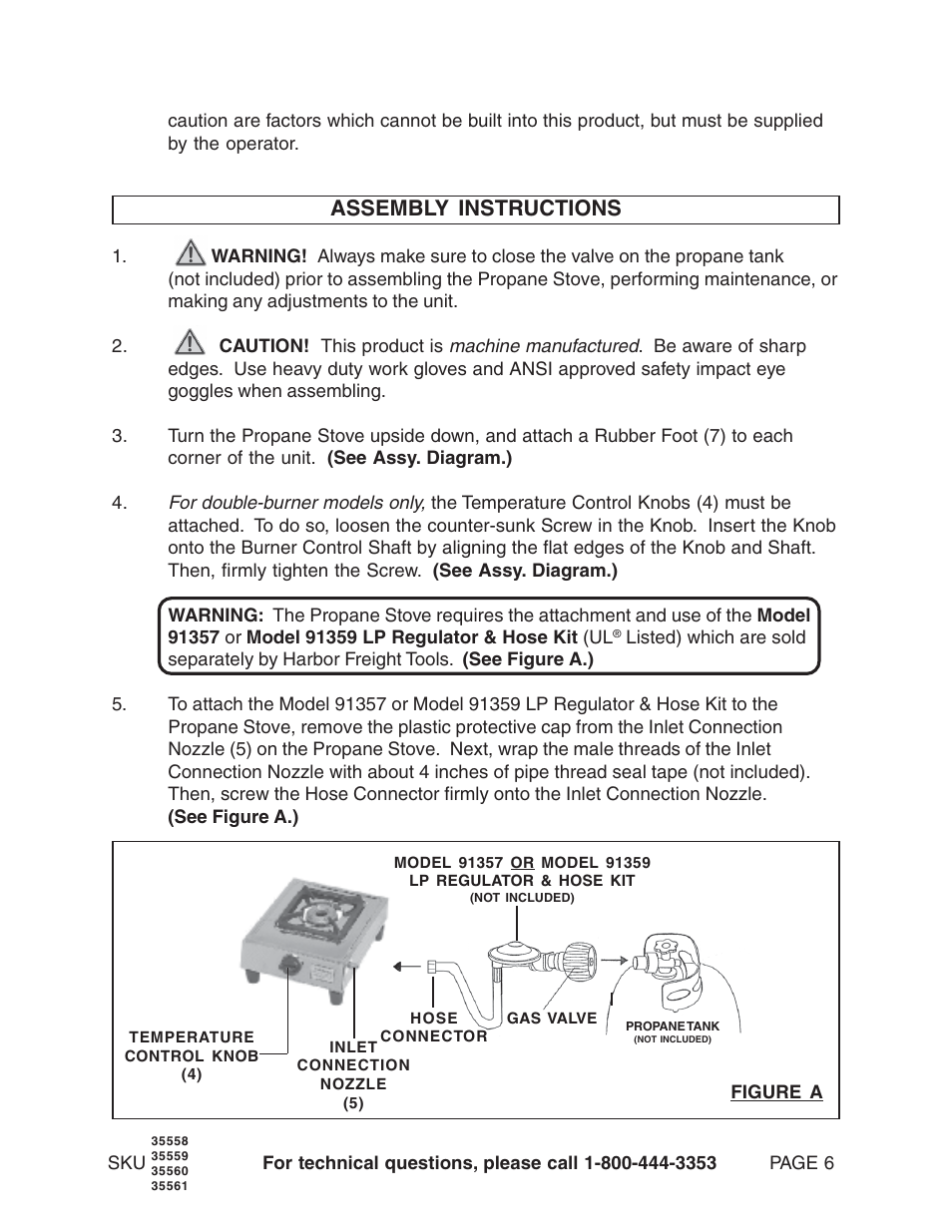 Assembly instructions | Harbor Freight Tools 35561 User Manual | Page 6 / 10