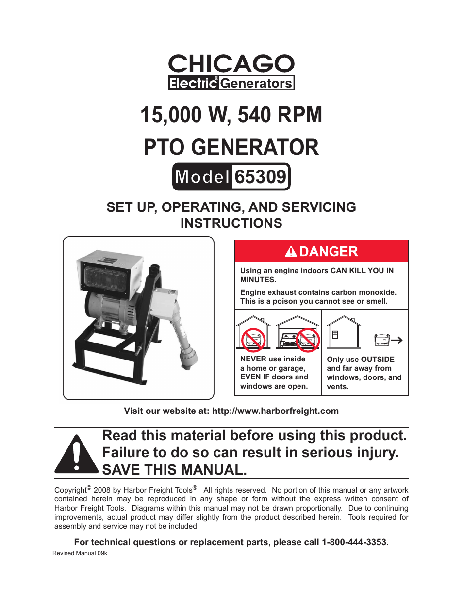 Harbor Freight Tools 65309 User Manual | 19 pages