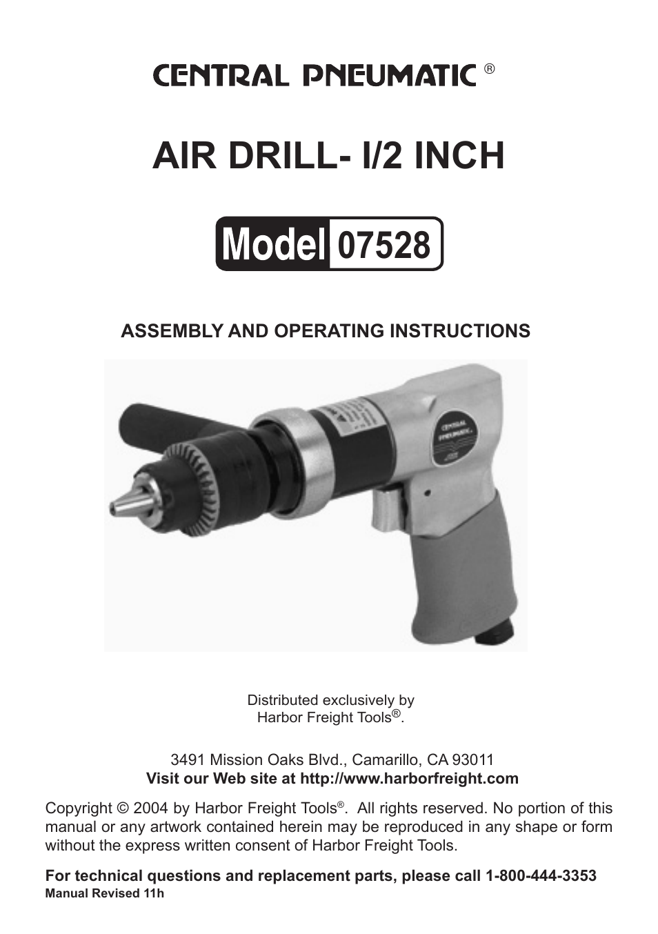 Harbor Freight Tools 7528 User Manual | 8 pages