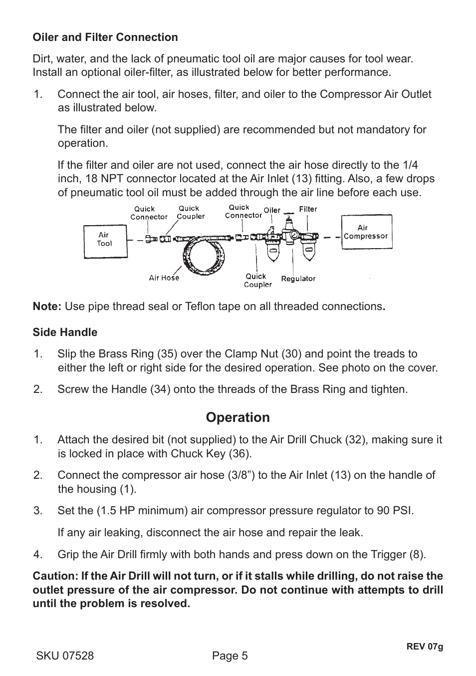 Operation | Harbor Freight Tools 7528 User Manual | Page 5 / 8