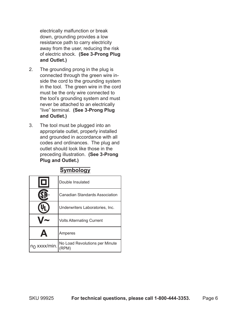 Harbor Freight Tools 99925 User Manual | Page 6 / 14
