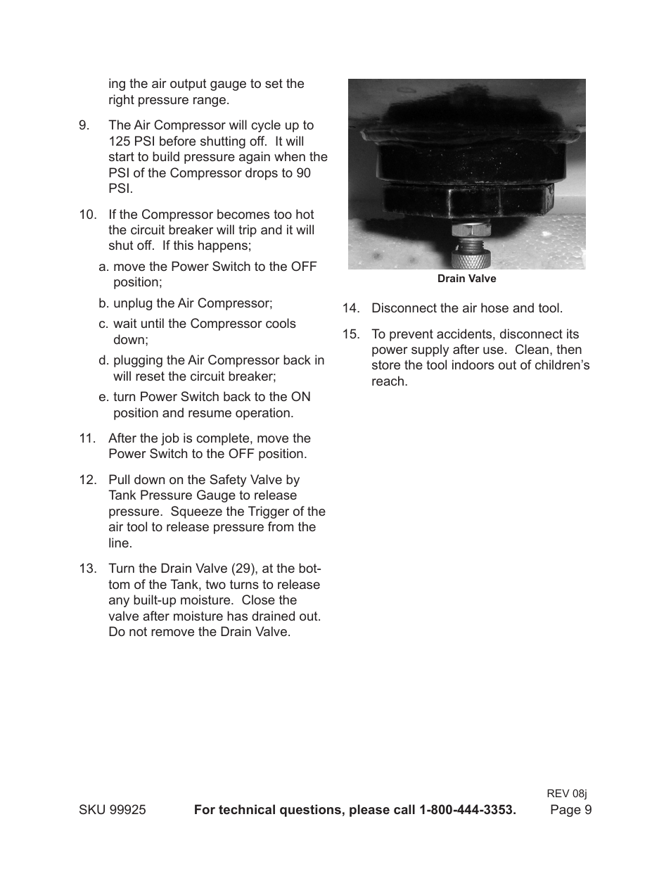 Harbor Freight Tools 99925 User Manual | Page 9 / 14