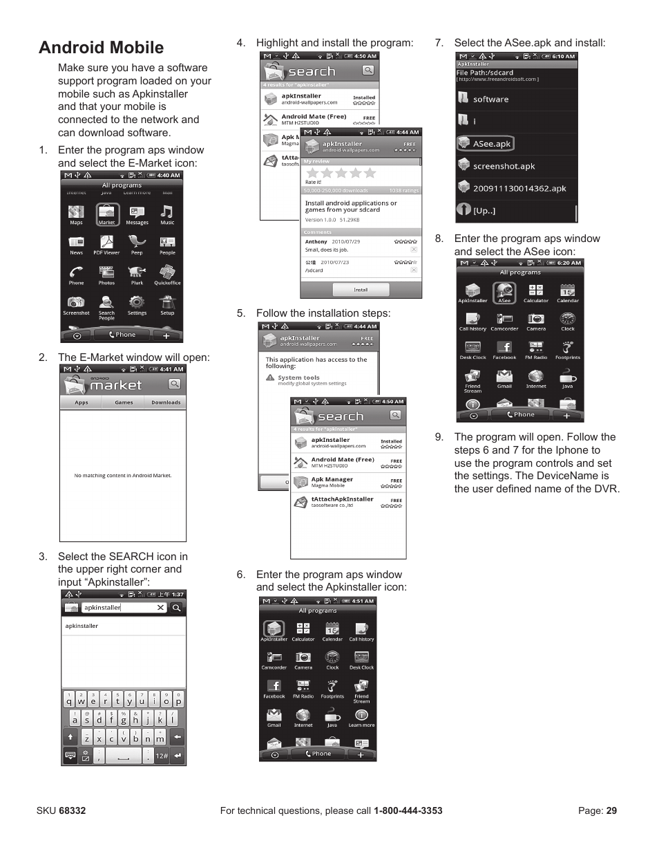 Android mobile | Harbor Freight Tools BUNKER HILL SECURITY 68332 User Manual | Page 32 / 43