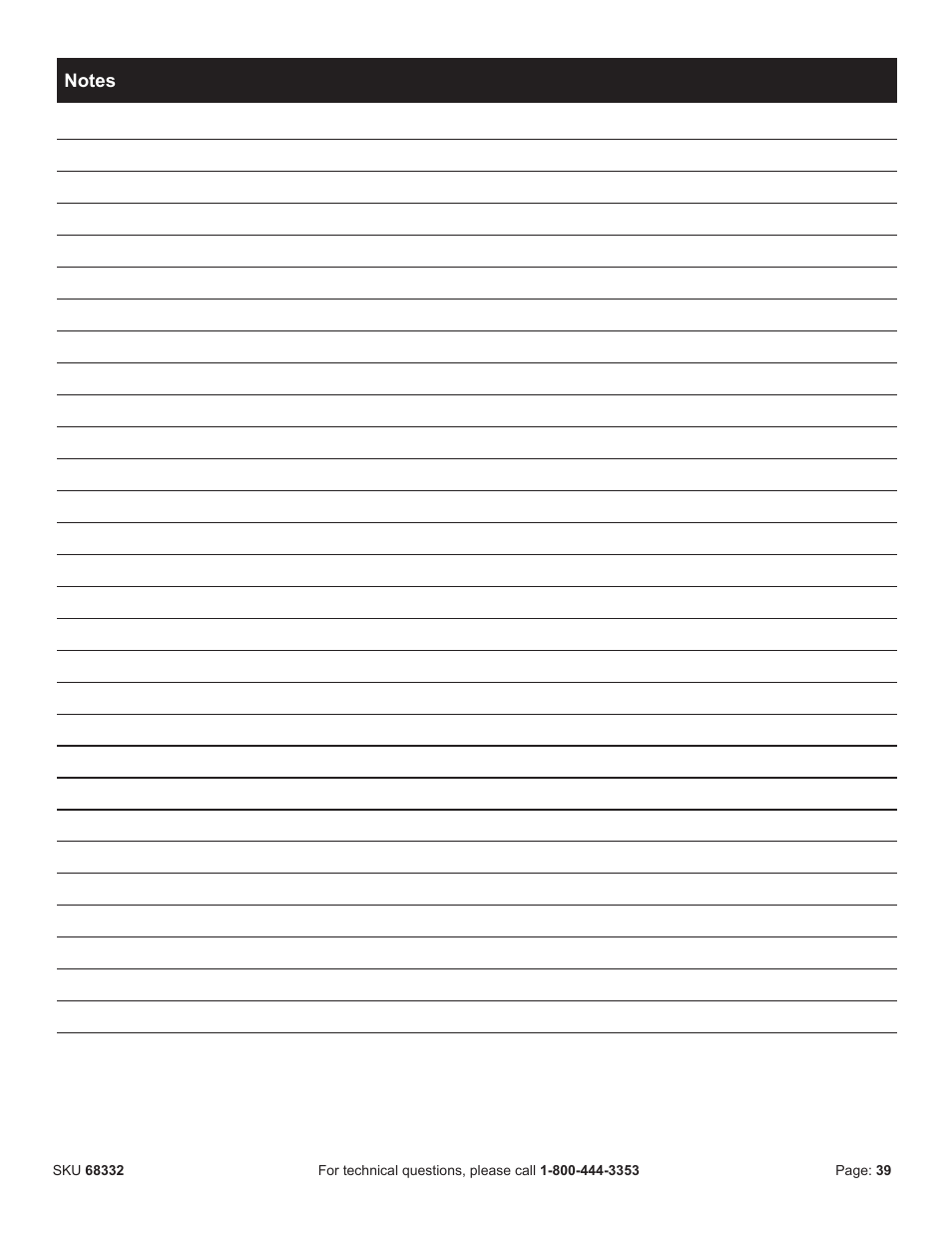 Harbor Freight Tools BUNKER HILL SECURITY 68332 User Manual | Page 42 / 43