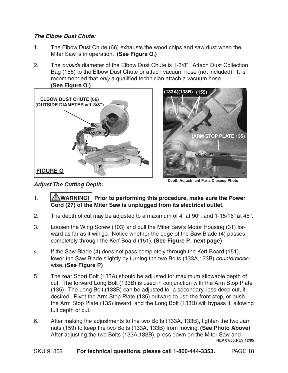 Harbor Freight Tools 12" Compound Slide Miter Saw 91852 User Manual | Page 18 / 27