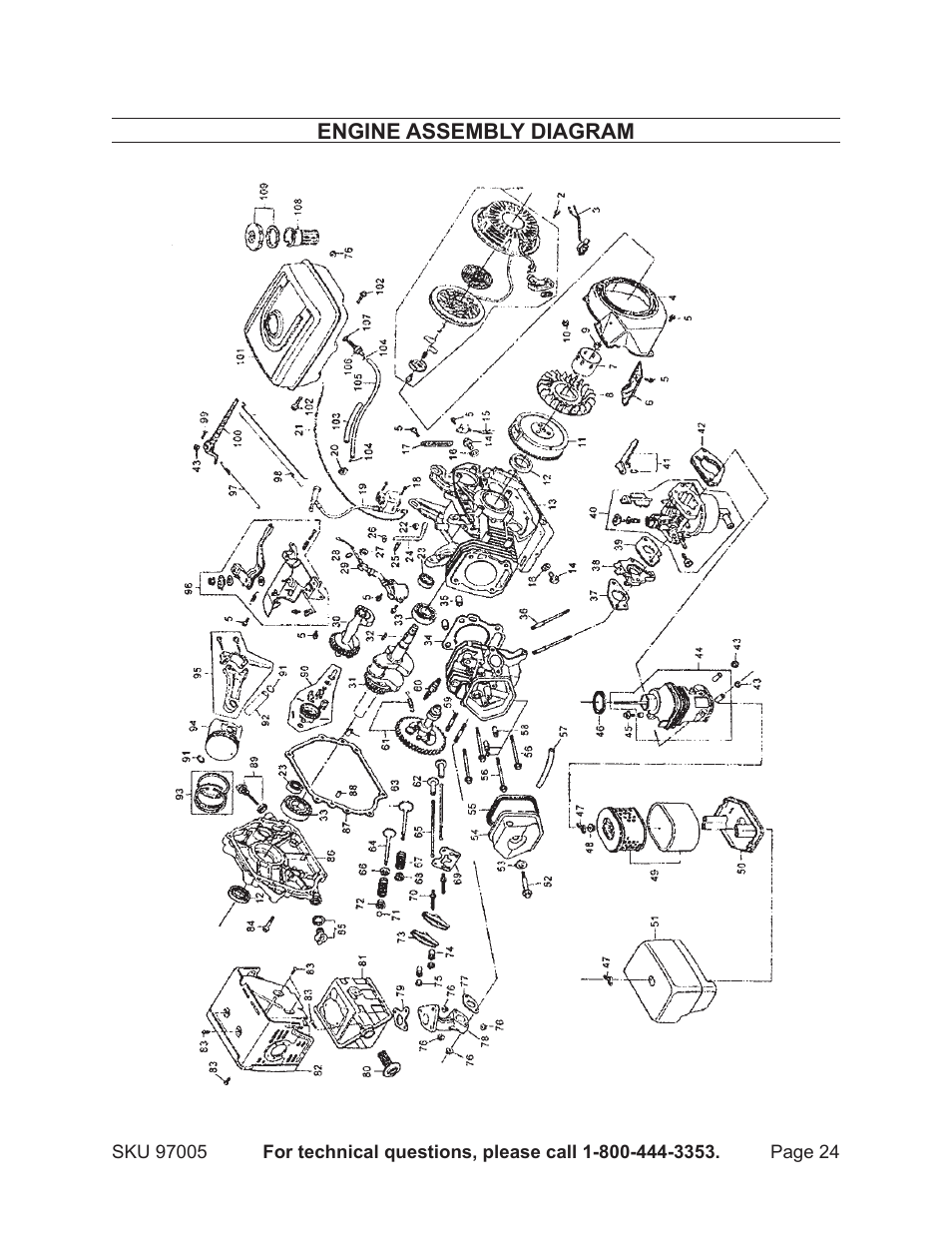 Harbor Freight Tools PACIFIC HYDROSTRAR 97005 User Manual | Page 24 / 27