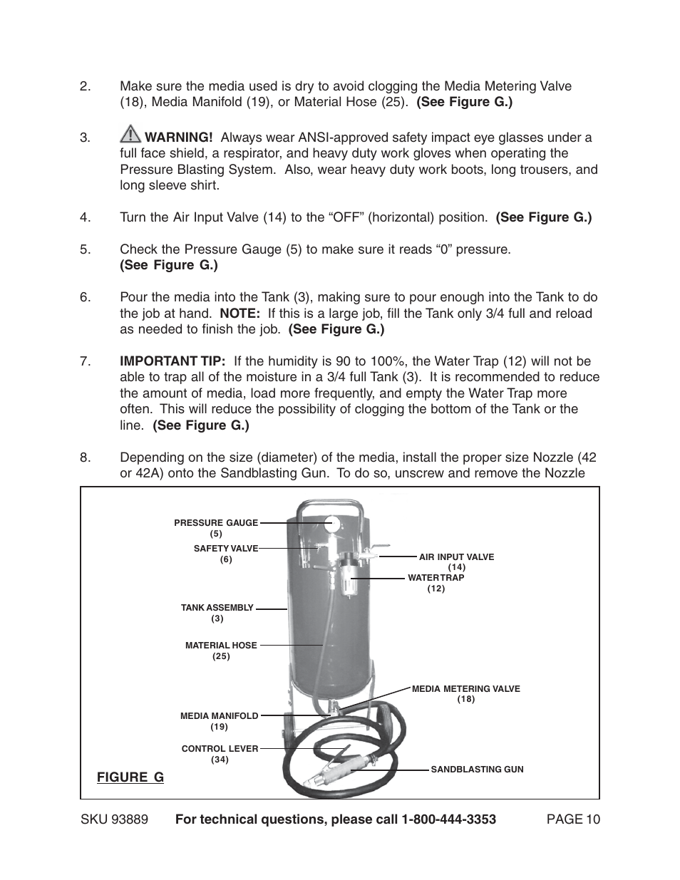 Harbor Freight Tools 93889 User Manual | Page 10 / 16