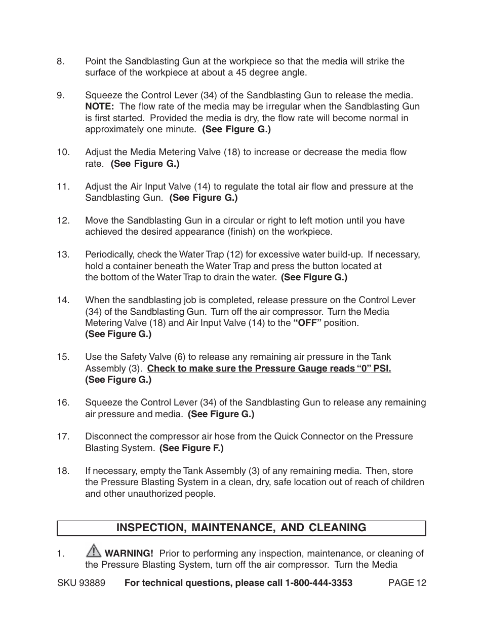 Harbor Freight Tools 93889 User Manual | Page 12 / 16