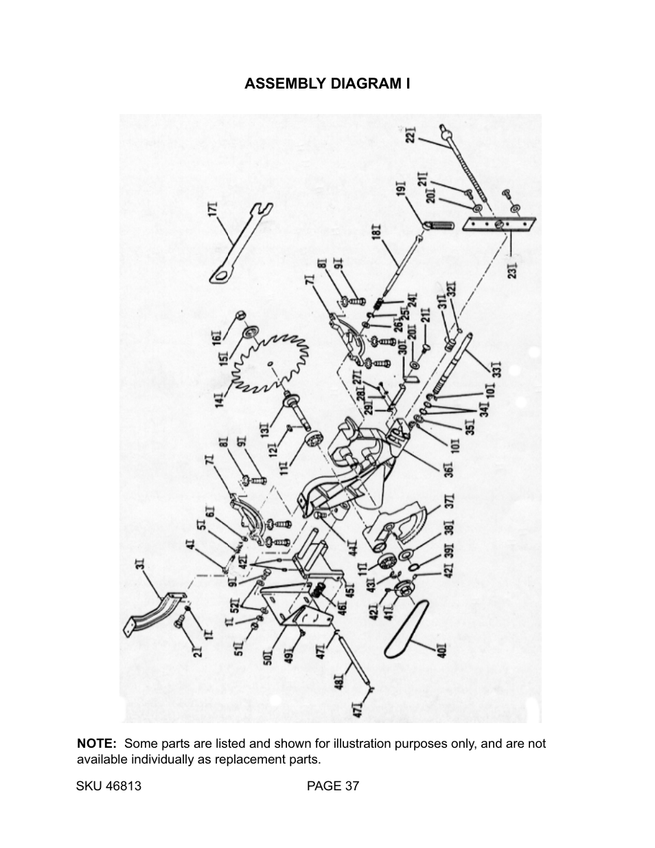 Harbor Freight Tools 46813 User Manual | Page 37 / 37