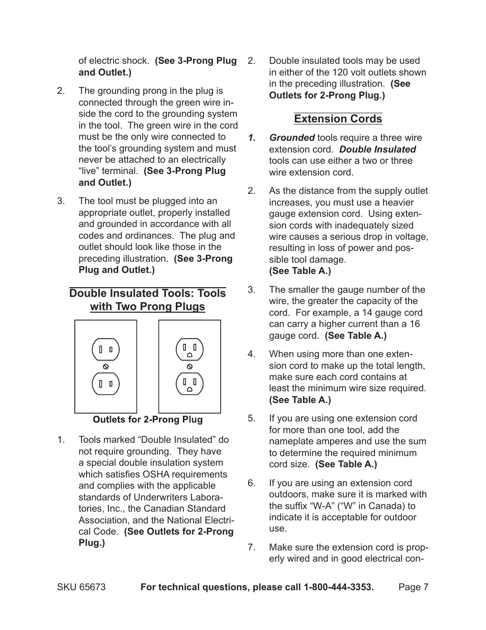 Harbor Freight Tools 65673 User Manual | Page 7 / 16