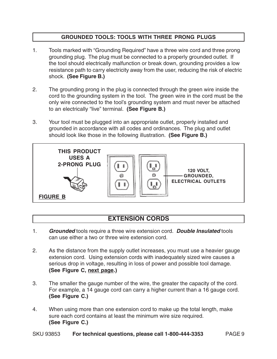 Harbor Freight Tools 93853 User Manual | Page 9 / 18