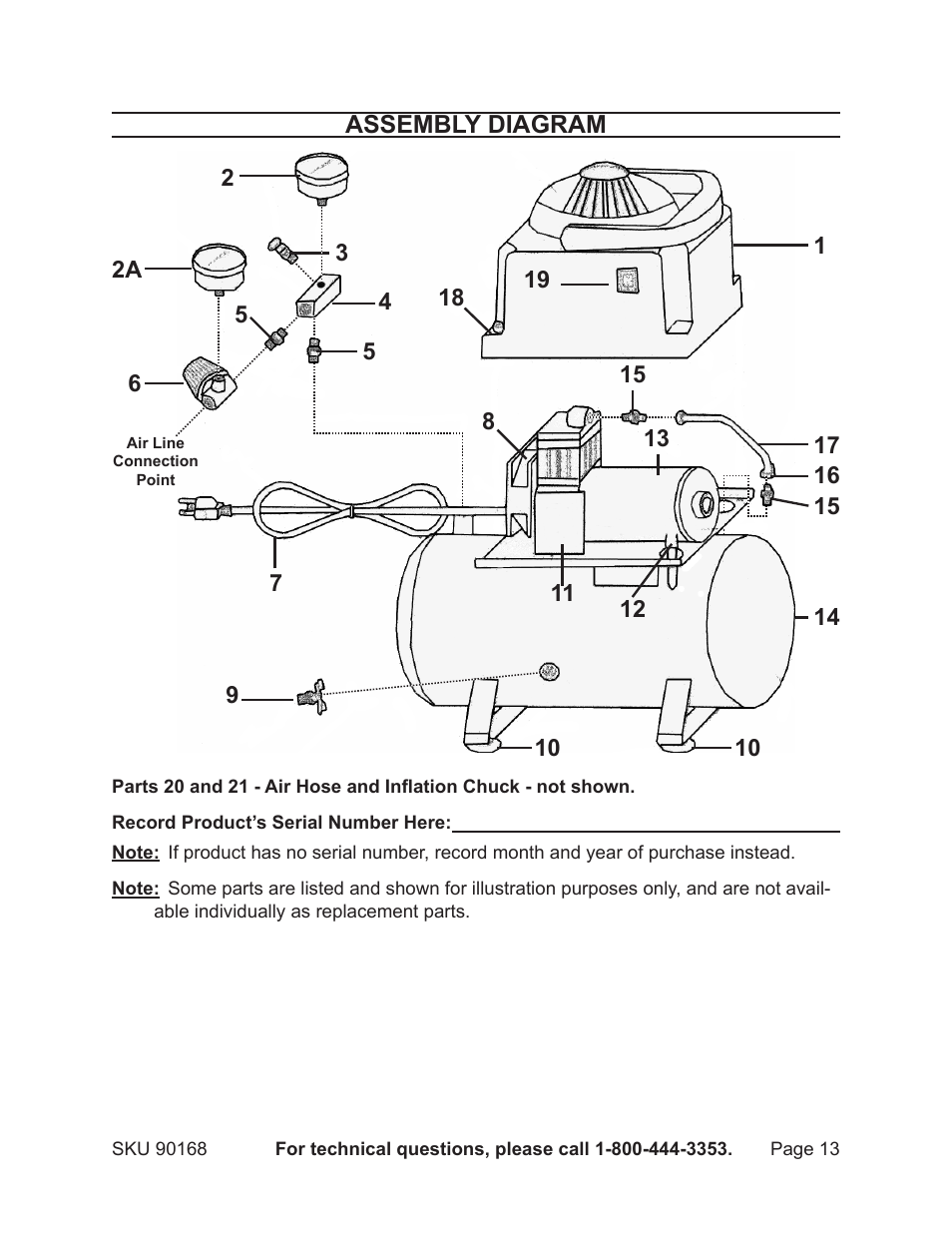 Harbor Freight Tools 90168 User Manual | Page 13 / 14