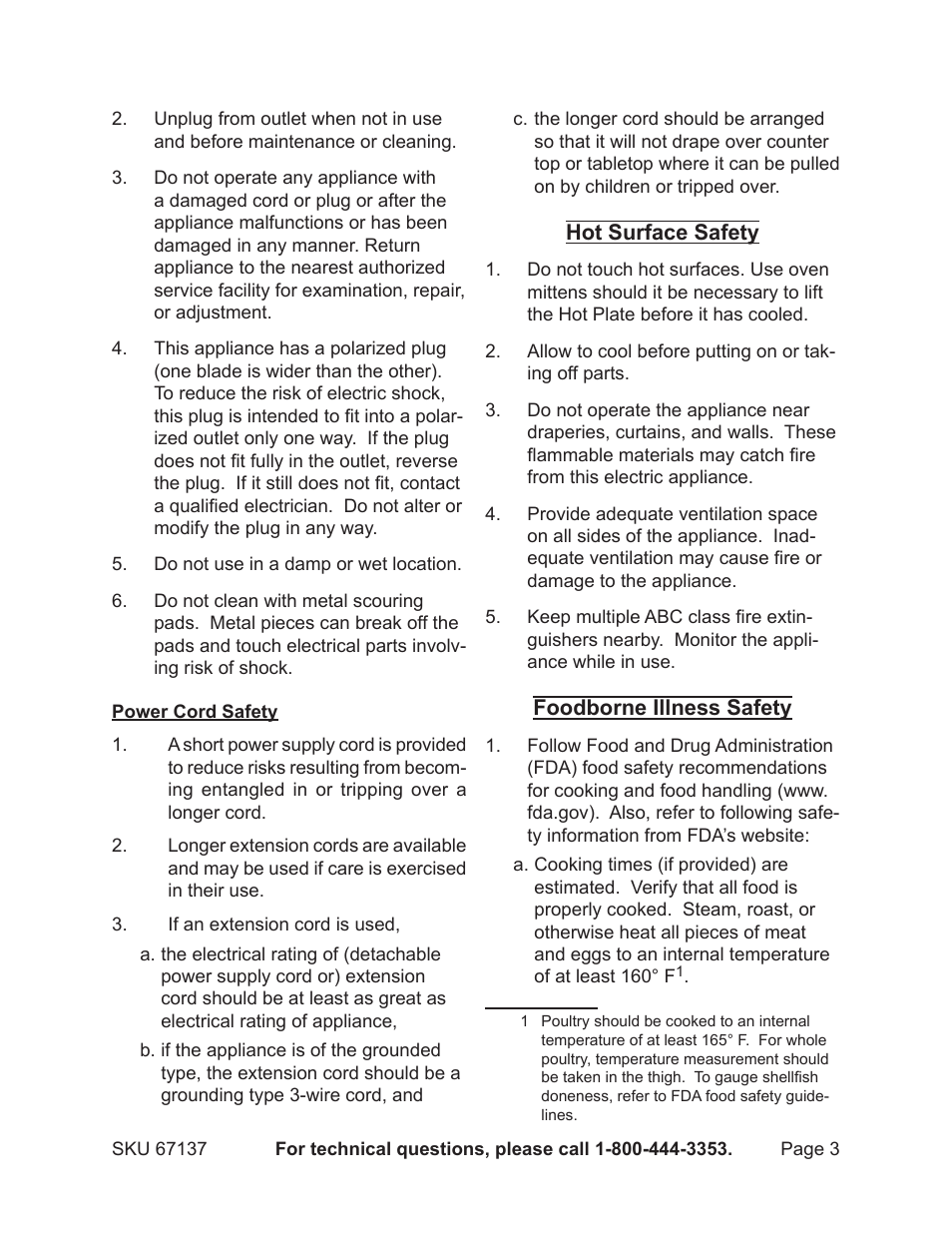 Harbor Freight Tools 67137 User Manual | Page 3 / 5