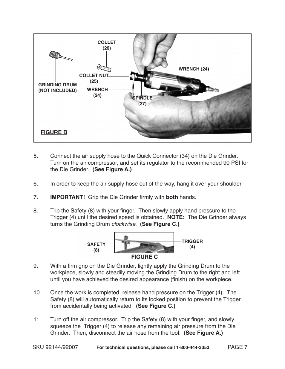 Harbor Freight Tools CENTRAL PNEUMATIC 92144 User Manual | Page 7 / 10