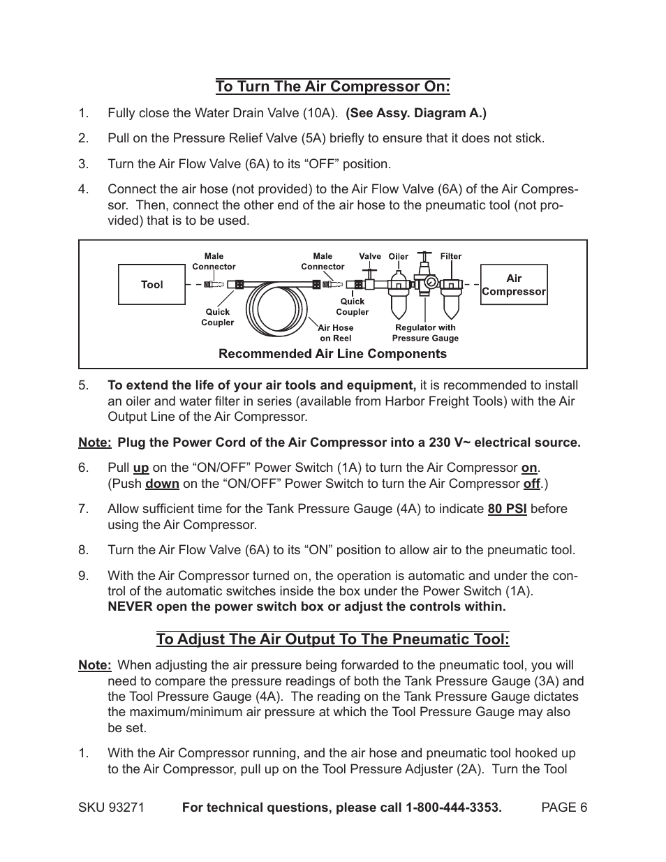 Harbor Freight Tools CAST IRON VERTICAL 93271 User Manual | Page 6 / 11