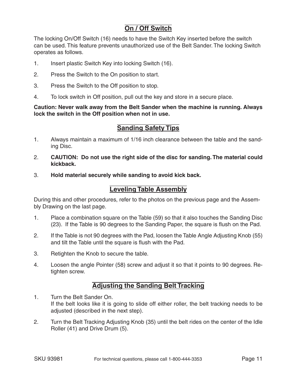 Harbor Freight Tools 93981 User Manual | Page 11 / 16