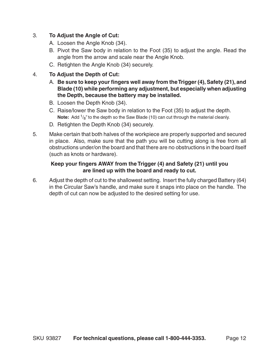 Harbor Freight Tools 93827 User Manual | Page 12 / 15