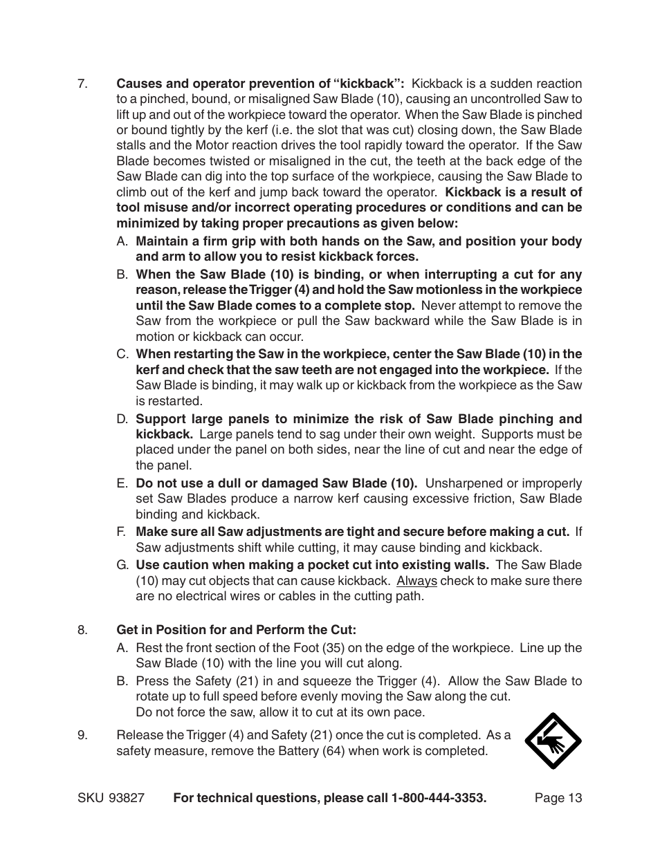 Harbor Freight Tools 93827 User Manual | Page 13 / 15