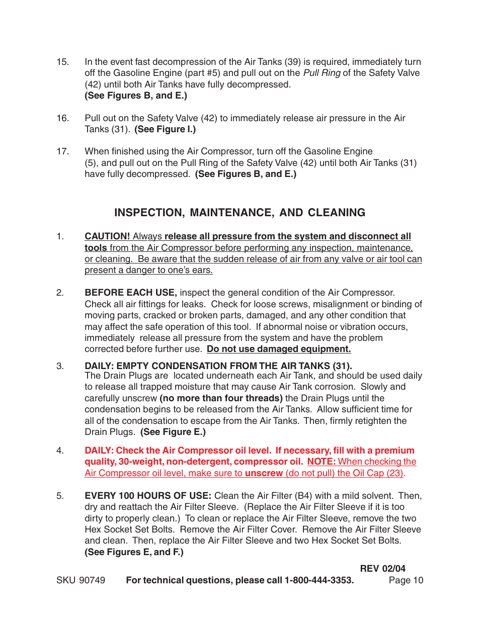 Harbor Freight Tools 90749 User Manual | Page 10 / 13