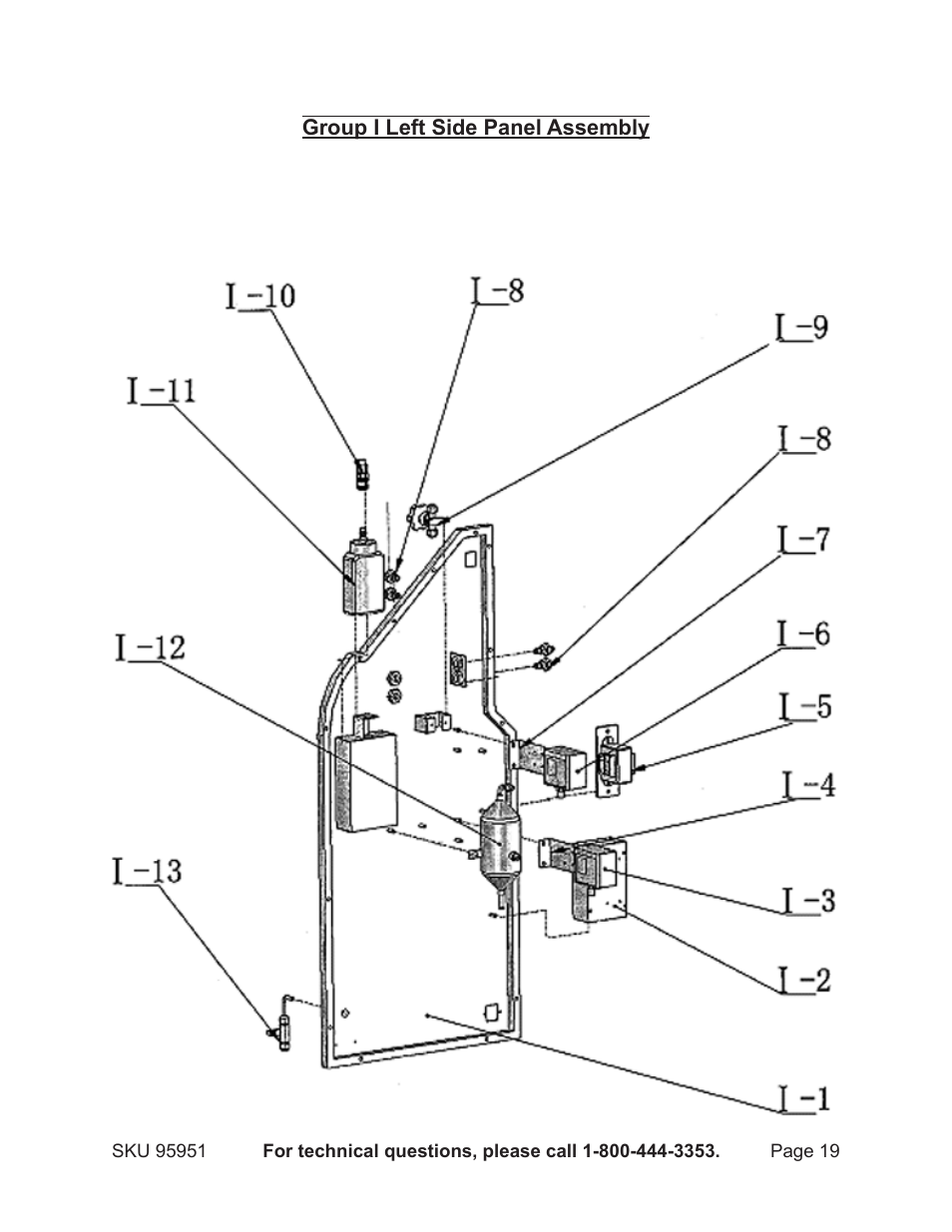 Harbor Freight Tools Auto A/C Recovery / Recharge Machine 95951 User Manual | Page 19 / 22