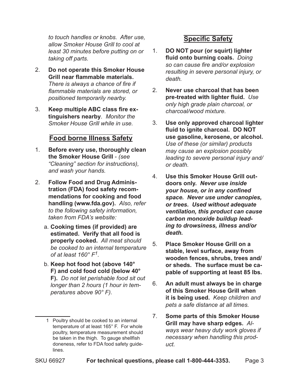 Harbor Freight Tools 66927 User Manual | Page 3 / 11