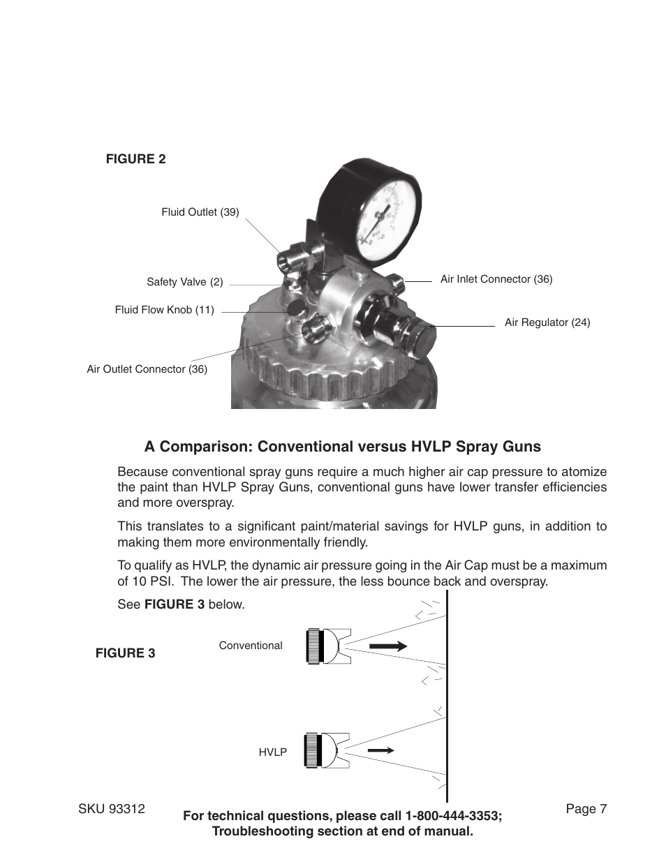 A comparison: conventional versus hvlp spray guns | Harbor Freight Tools 91011 User Manual | Page 7 / 15