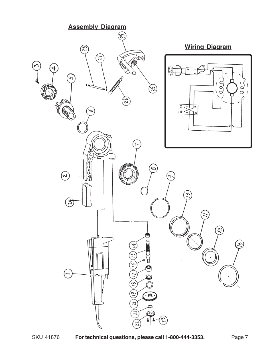 Harbor Freight Tools 41876 User Manual | Page 7 / 7