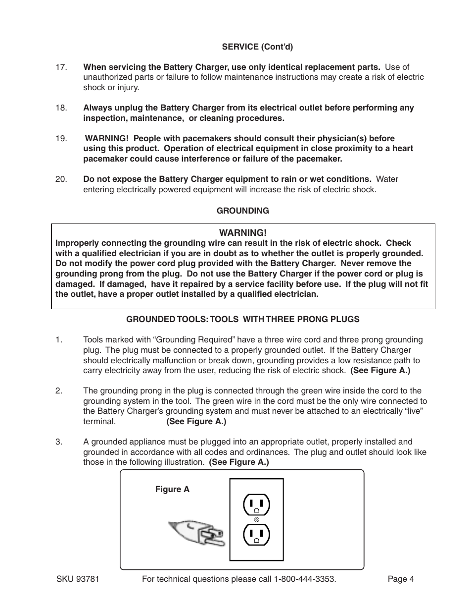 Harbor Freight Tools 93781 User Manual | Page 4 / 12