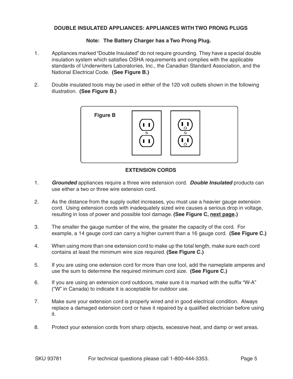 Harbor Freight Tools 93781 User Manual | Page 5 / 12