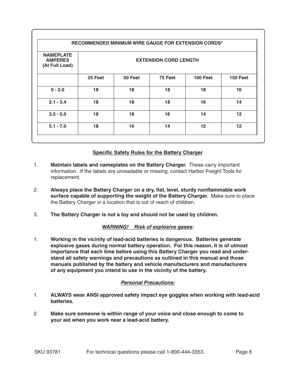 Harbor Freight Tools 93781 User Manual | Page 6 / 12