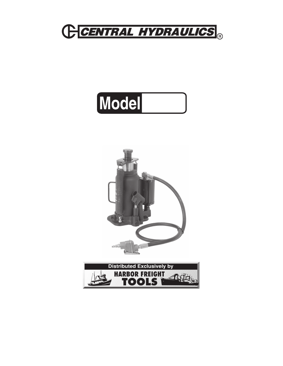 Harbor Freight Tools AIR/OVER HYDRAULIC JACK 41487 User Manual | 8 pages