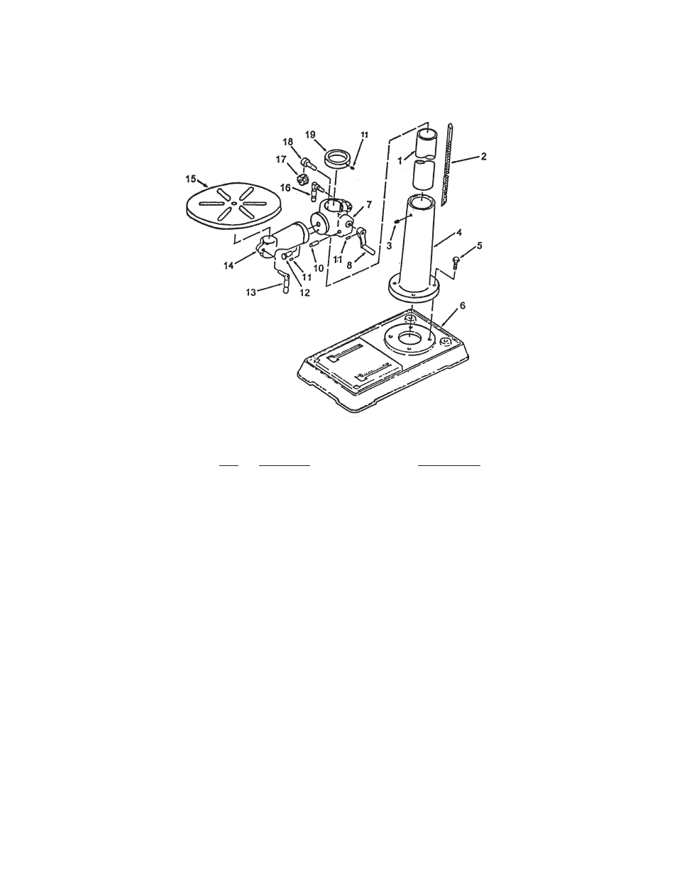 Figure 9 - parts list - base and table | Harbor Freight Tools 38144 User Manual | Page 15 / 15