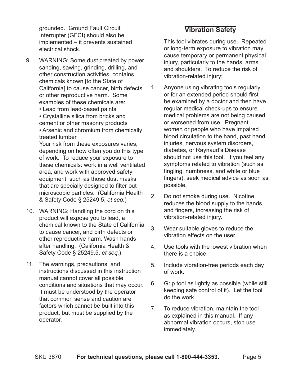 Harbor Freight Tools 3670 User Manual | Page 5 / 14