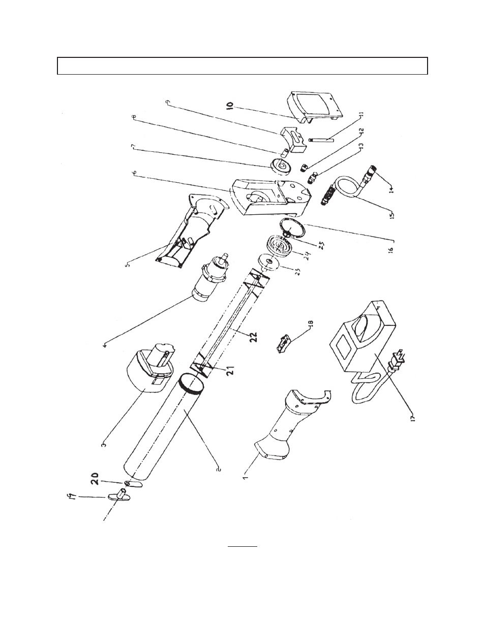 Assembly diagram | Harbor Freight Tools Chicago Electric Power Tools 12 Volt Rechargeable Grease Gun 92196 User Manual | Page 13 / 13