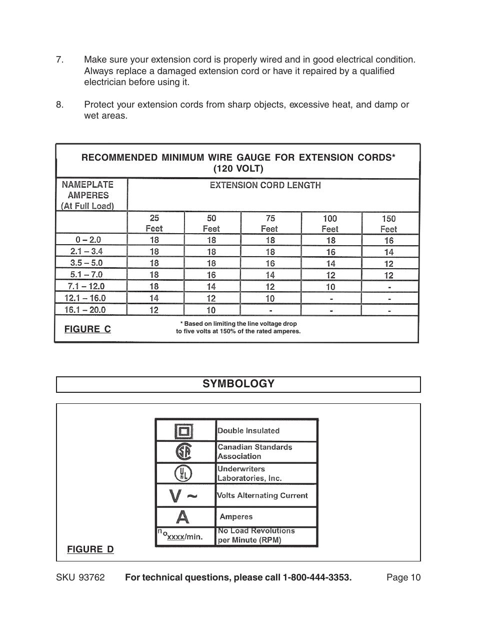 Symbology | Harbor Freight Tools 93762 User Manual | Page 10 / 33