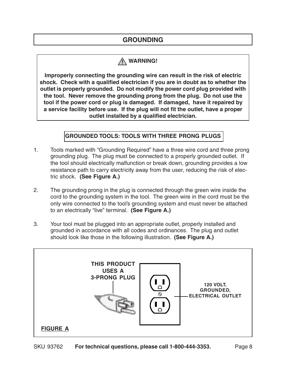 Harbor Freight Tools 93762 User Manual | Page 8 / 33