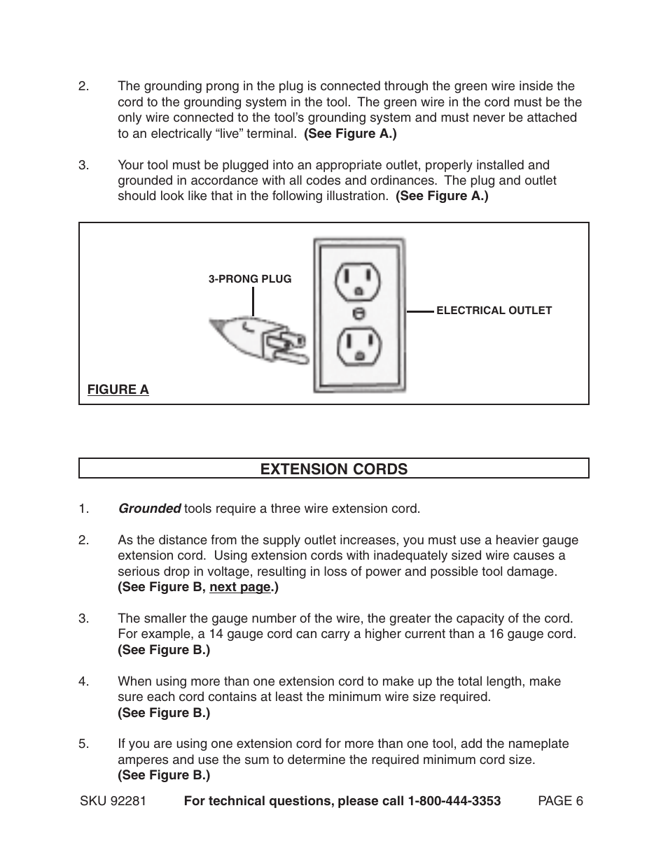 Harbor Freight Tools 92281 User Manual | Page 6 / 18