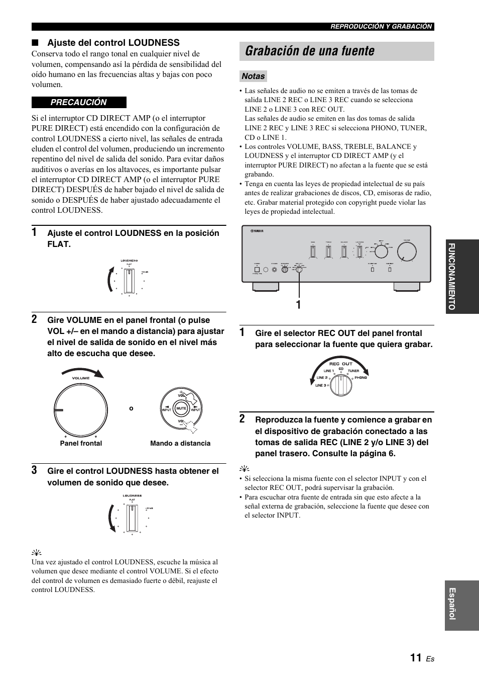 Grabación de una fuente | Yamaha A-S700 User Manual | Page 103 / 144