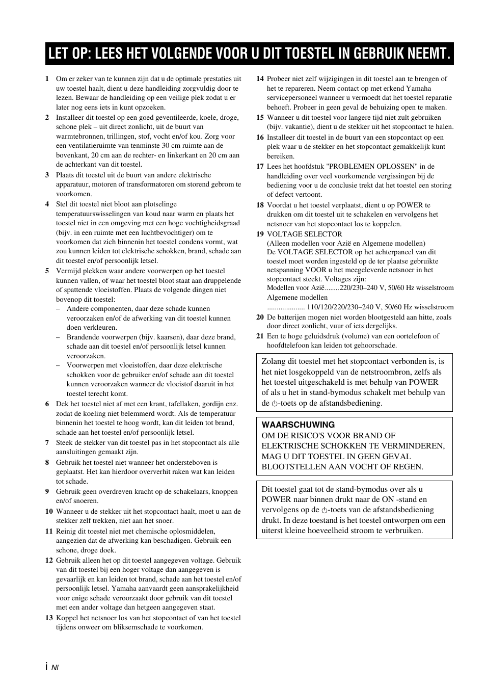 Nederlands | Yamaha A-S700 User Manual | Page 110 / 144