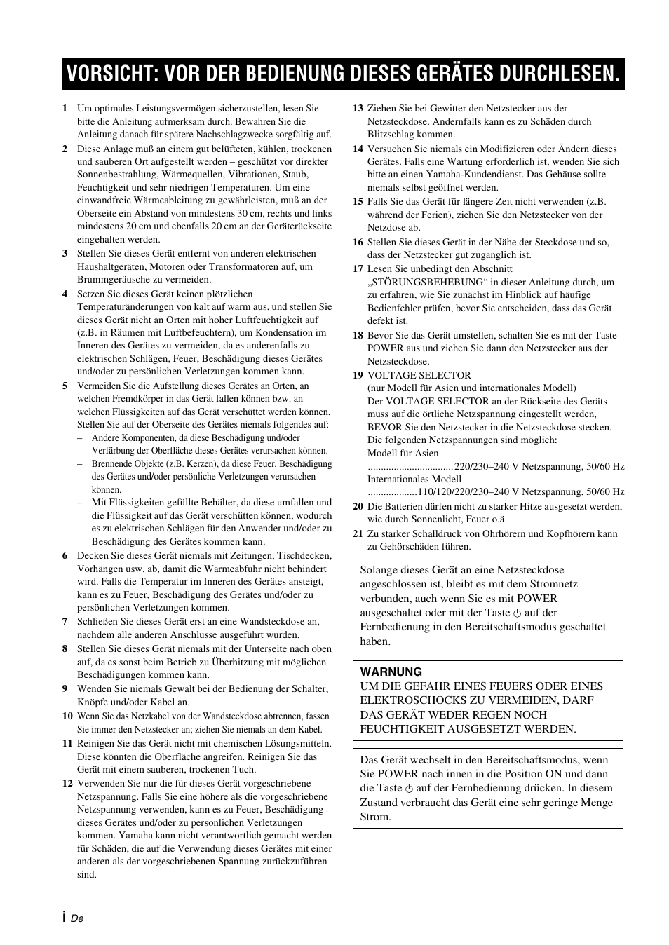 Deutsch | Yamaha A-S700 User Manual | Page 38 / 144